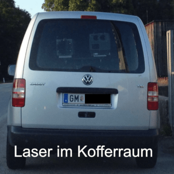 Laser im Kofferraum